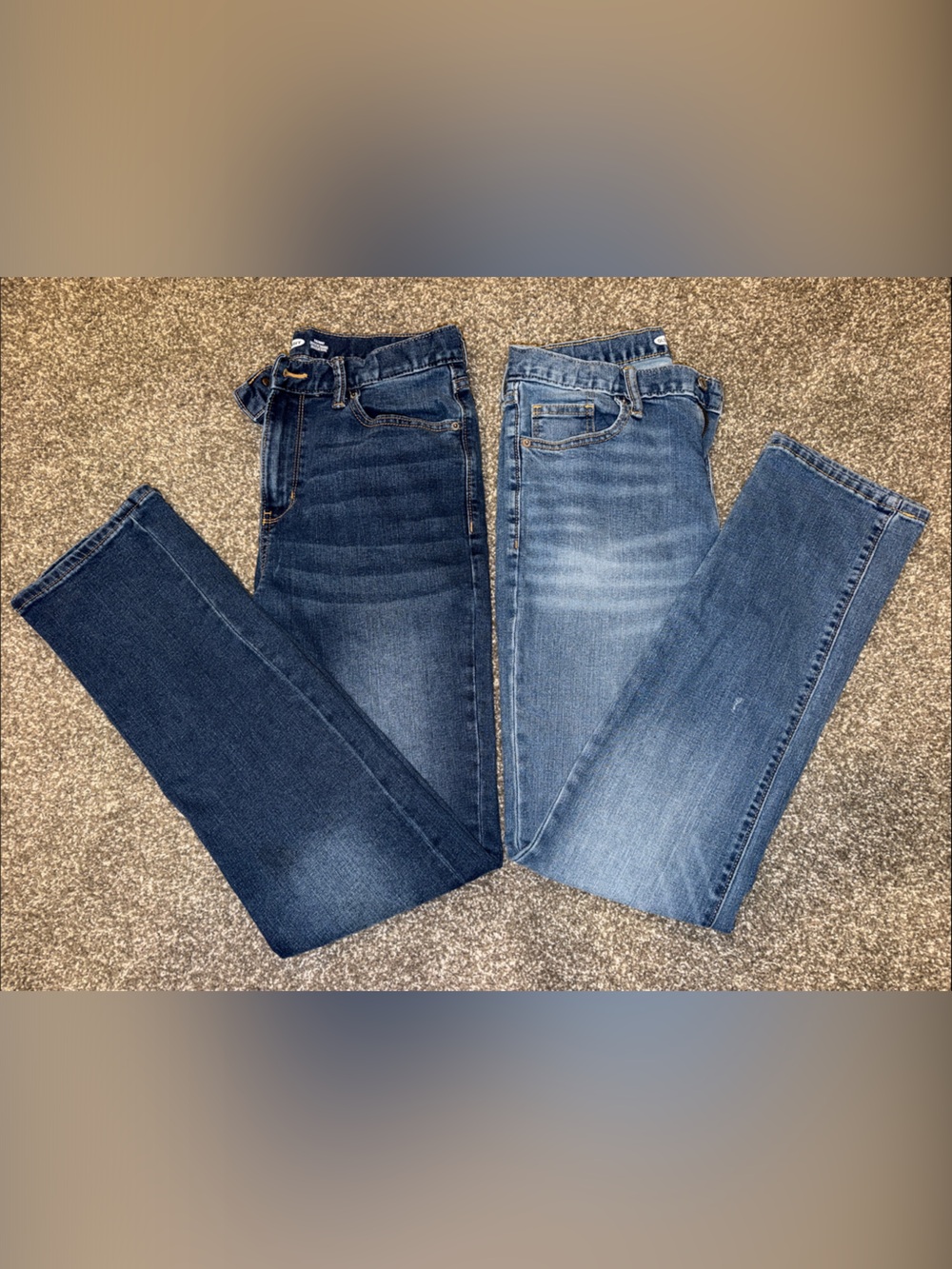 Old Navy Boys Jeans - Dark Blue & Light Blue Washes size 18